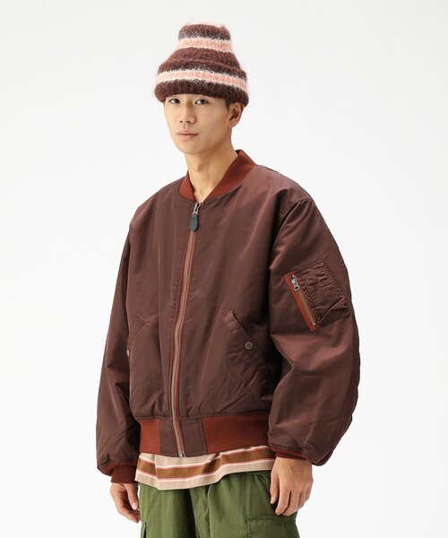 BEAMS(ビームス)の「リラックスフィット THERMOLITE(R) MA-1 (撥水)(MA-1・メンズ・ブラック/オリーブ/ライトグレー/ネイビー/ブラウン・SMALL/MEDIUM/LARGE/X-LARGE)」の22枚目の写真