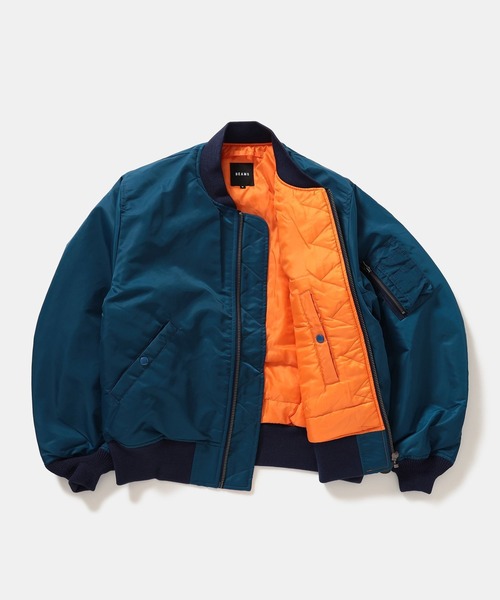 BEAMS(ビームス)の「リラックスフィット THERMOLITE(R) MA-1 (撥水)(MA-1・メンズ・ブラック/オリーブ/ライトグレー/ネイビー/ブラウン・SMALL/MEDIUM/LARGE/X-LARGE)」の5枚目の写真