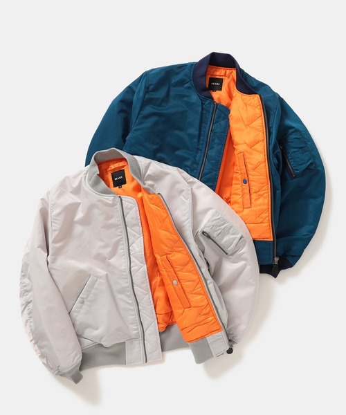 BEAMS(ビームス)の「リラックスフィット THERMOLITE(R) MA-1 (撥水)(MA-1・メンズ・ブラック/オリーブ/ライトグレー/ネイビー/ブラウン・SMALL/MEDIUM/LARGE/X-LARGE)」の3枚目の写真