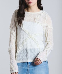 ROSE BUD | FRILL LACE TOP(Tシャツ/カットソー)