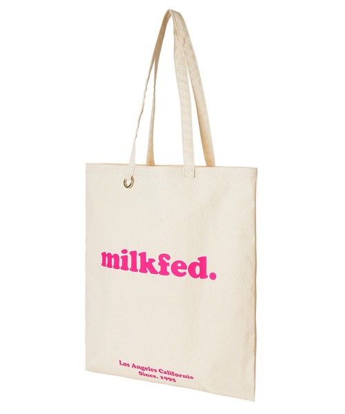 《MILKFED.定番人気》カラフルな組み合わせがお洒落な大容量トートバッグ。FLAT LIGHTTOTE COOPER OUI LOGOの15枚目の写真