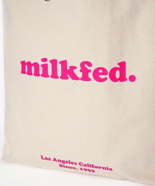 《MILKFED.定番人気》カラフルな組み合わせがお洒落な大容量トートバッグ。FLAT LIGHTTOTE COOPER OUI LOGOの14枚目の写真