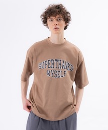 【別注】SUPERTHANKS(スーパーサンクス) カレッジ ロゴ Tシャツ