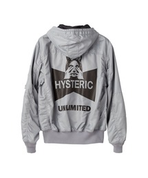 HYSTERIC GLAMOUR | EVIL UNLIMITED フーデッドミリタリージャケット(ミリタリージャケット)