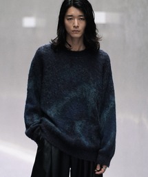 WYM LIDNM | MOHAIR BLEND JACQUARD SHAGGY KNIT(ニット/セーター)