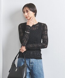 UNITED ARROWS | レース ジャージー ロングスリーブ プルオーバー(Tシャツ/カットソー)