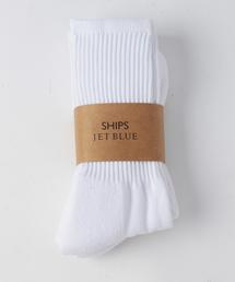 SHIPS JET BLUE | SHIPS JET BLUE(シップス ジェットブルー): ホワイト 2パックソックス(ソックス/靴下)