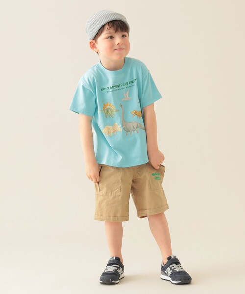 BEAMS mini(ビームスミニ)の「ダイナソー Tシャツ 2025SS(90~150cm)(Tシャツ/カットソー・キッズ・グリーン/ホワイト系その他5/サックスブルー・90/150/100/110/120/130/140)」の11枚目の写真