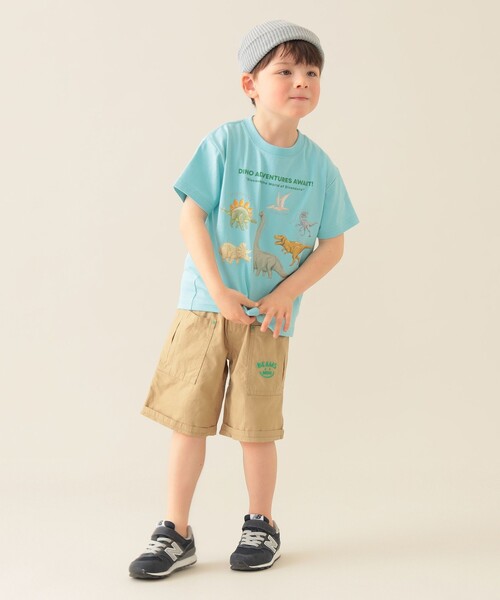 BEAMS mini(ビームスミニ)の「ダイナソー Tシャツ 2025SS(90~150cm)(Tシャツ/カットソー・キッズ・グリーン/ホワイト系その他5/サックスブルー・90/150/100/110/120/130/140)」の12枚目の写真