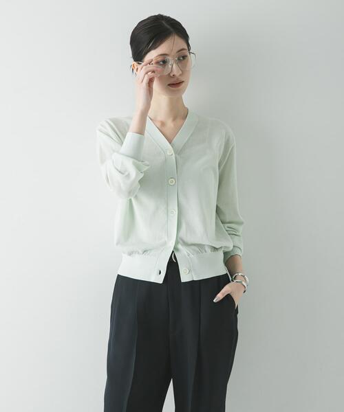 URBAN RESEARCH(アーバンリサーチ)の「UVカット加工Vネックカーディガン(カーディガン/ボレロ・レディース・ブラック/レッド/ミント・FREE)」の12枚目の写真