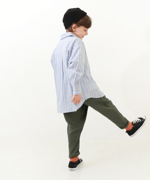 ビッグシルエット カラー ストライプシャツの7枚目の写真