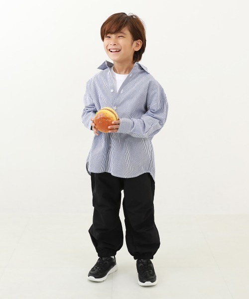 ビッグシルエット カラー ストライプシャツの9枚目の写真