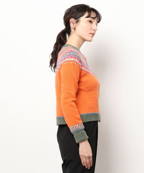 ERIBE(エリベ)の「【ERIBE】クルーネックショートカーディガン WOMEN(カーディガン/ボレロ・レディース・オレンジ系その他/イエロー系その他/ブルー系その他5/グリーン系その他・MEDIUM)」の5枚目の写真