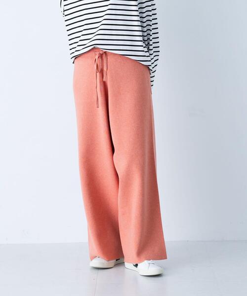かぐれ(カグレ)の「コットンカシミヤニットパンツ(その他パンツ・レディース・オートミール/ピンク/ブラック・FREE)」の3枚目の写真