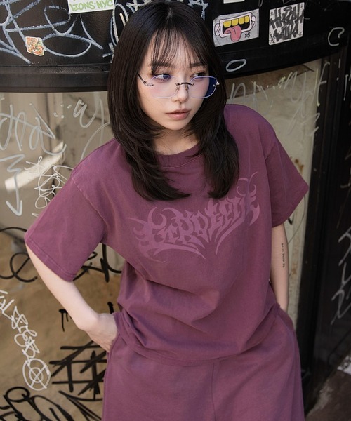 LTR DEPTH(レイターデプス)の「LTR DEPTH/【26春夏新作】ピグメントグラフィックT(Tシャツ/カットソー・メンズ・ネイビー/ピンク・LARGE)」の2枚目の写真