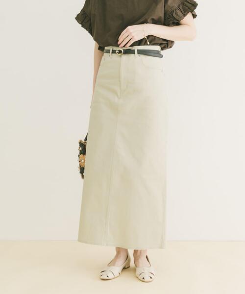 ITEMS URBANRESEARCH(アイテムズ アーバンリサーチ)の「『イージーケア』ストレッチチノスカート(楽着シリーズ)(スカート・レディース・ライトベージュ/ネイビー/キャメル・MEDIUM/SMALL)」の11枚目の写真