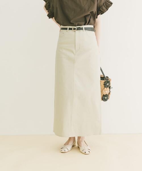 ITEMS URBANRESEARCH(アイテムズ アーバンリサーチ)の「『イージーケア』ストレッチチノスカート(楽着シリーズ)(スカート・レディース・ライトベージュ/ネイビー/キャメル・MEDIUM/SMALL)」の13枚目の写真