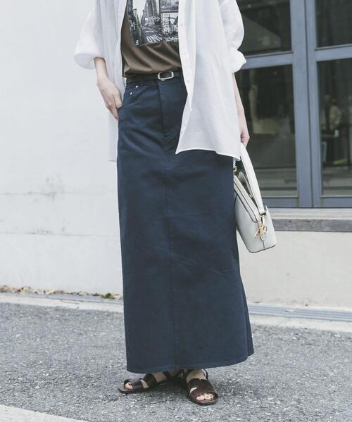 ITEMS URBANRESEARCH(アイテムズ アーバンリサーチ)の「『イージーケア』ストレッチチノスカート(楽着シリーズ)(スカート・レディース・ライトベージュ/ネイビー/キャメル・MEDIUM/SMALL)」の18枚目の写真