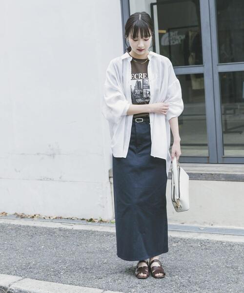 ITEMS URBANRESEARCH(アイテムズ アーバンリサーチ)の「『イージーケア』ストレッチチノスカート(楽着シリーズ)(スカート・レディース・ライトベージュ/ネイビー/キャメル・MEDIUM/SMALL)」の19枚目の写真