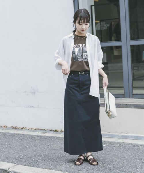 ITEMS URBANRESEARCH(アイテムズ アーバンリサーチ)の「『イージーケア』ストレッチチノスカート(楽着シリーズ)(スカート・レディース・ライトベージュ/ネイビー/キャメル・MEDIUM/SMALL)」の20枚目の写真