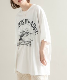 KBF | シャーリングプリントTEE(Tシャツ/カットソー)