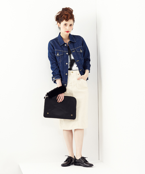 Another Edition(アナザーエディション)の「AE DENIM G-JKT◆(デニムジャケット・レディース・ライトブルー/コバルトブルー・SMALL/MEDIUM)」の2枚目の写真