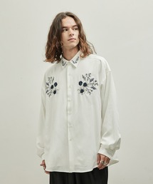 【 UNISEX 】フラワーデコオーバーシャツ