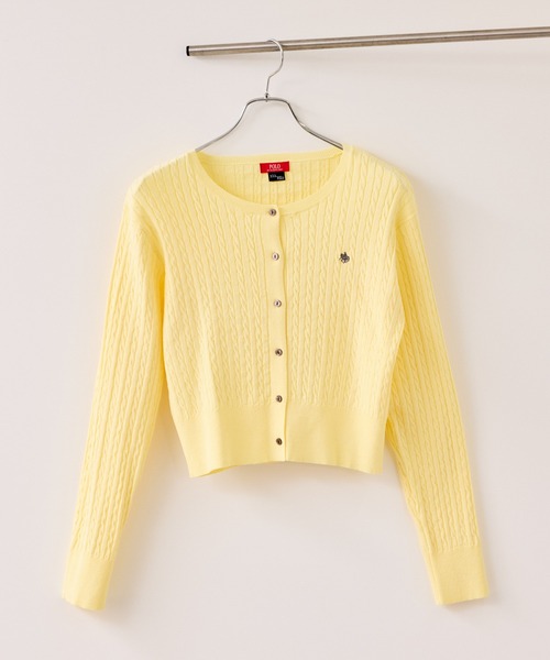POLO BCS(ポロ ビーシーエス)の「【POLO BCS】VIS別注ミニケーブルノーカラーカーディガン(カーディガン/ボレロ・レディース・イエロー/ホワイト/ネイビー/ブラック・FREE)」の21枚目の写真