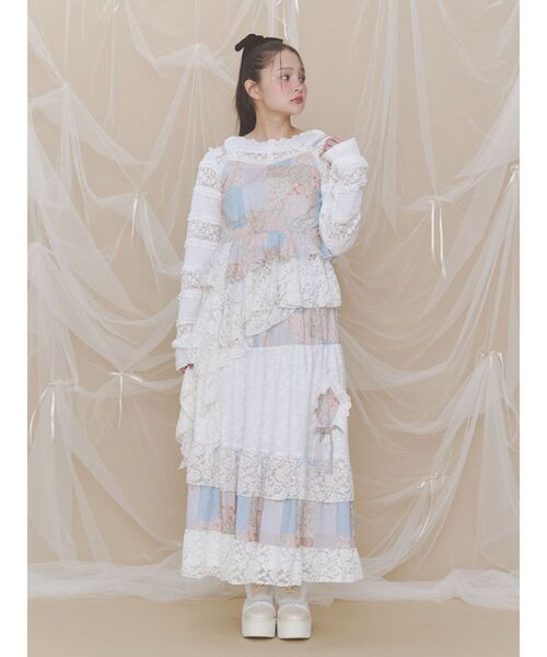 merry jenny(メリージェニー)の「カットレーストップス(Tシャツ/カットソー・レディース・オフホワイト/アイボリー/ブラック・FREE)」の17枚目の写真