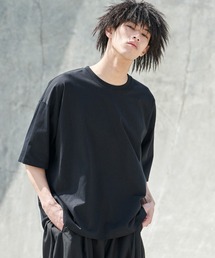 act'm | バックネック ブランドロゴ刺繍 オーバーサイズTシャツ(Tシャツ/カットソー)