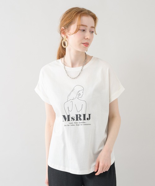 vingtrois(バントロア)の「vingtrois イラストロゴプリントT(Tシャツ/カットソー・レディース・ブラック/ホワイト/カーキ・FREE)」の2枚目の写真