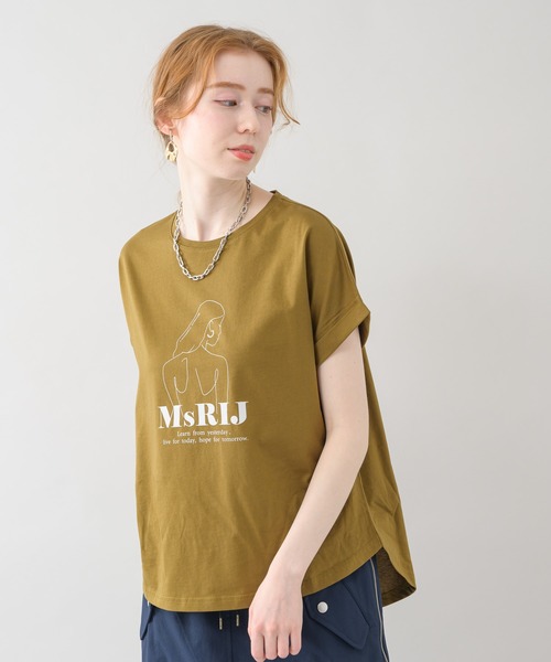vingtrois(バントロア)の「vingtrois イラストロゴプリントT(Tシャツ/カットソー・レディース・ブラック/ホワイト/カーキ・FREE)」の3枚目の写真