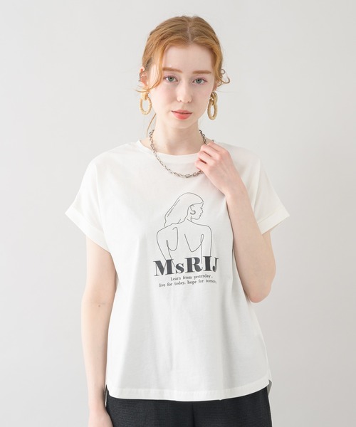 vingtrois(バントロア)の「vingtrois イラストロゴプリントT(Tシャツ/カットソー・レディース・ブラック/ホワイト/カーキ・FREE)」の10枚目の写真