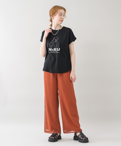 vingtrois(バントロア)の「vingtrois イラストロゴプリントT(Tシャツ/カットソー・レディース・ブラック/ホワイト/カーキ・FREE)」の14枚目の写真