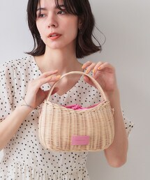 【2WAY】ラタンワンハンドルミニショルダーバッグ