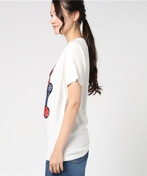HYSTERIC GLAMOUR(ヒステリックグラマー)の「BANDANA BEAR プリント ビッグTシャツ(Tシャツ/カットソー・レディース・ホワイト/ブラック・FREE)」の10枚目の写真
