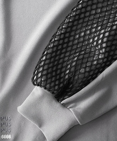 SHAREEF(シャリーフ)の「MESH LAYERED L/S PULLOVER(Tシャツ/カットソー・メンズ・ホワイト/ブラック/グリーン/ブルー系その他/ホワイト系その他・1/2/3)」の8枚目の写真
