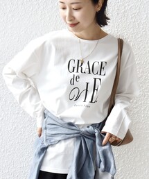 SHIPS | ロング スリーブ プリント TEE(Tシャツ/カットソー)