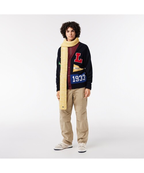 LACOSTE(ラコステ)の「グラフィックジャカードリサイクルニットカーディガン(カーディガン/ボレロ・レディース・ネイビー・L/XS/M/S)」の6枚目の写真