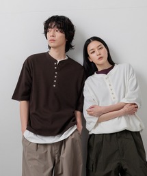 LOWRYS FARM | 【LFM(U)】ワッフルヘンリーネックTSS 667847(Tシャツ/カットソー)