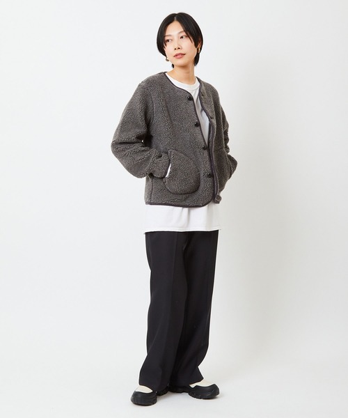 THE SHINZONE(ザ シンゾーン)の「CENTER PRESS PANTS(スラックス・レディース・グレー/ブラック/ホワイト/カーキ・38/36/32/0/34/TALL)」の7枚目の写真