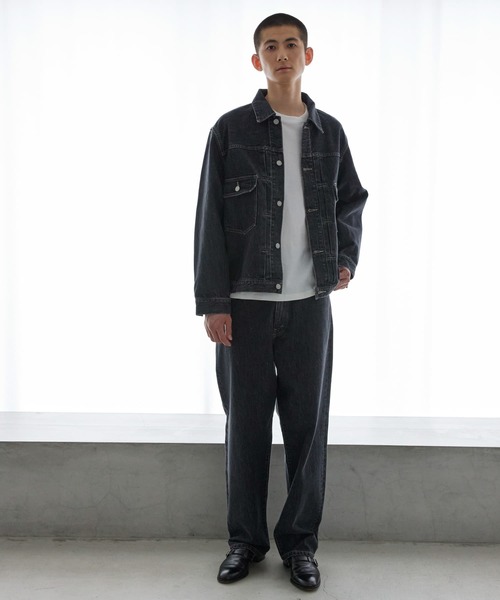 URBAN RESEARCH(アーバンリサーチ)の「new basic 13.5oz WIDE TAPERED PANTS(デニムパンツ・メンズ・ブラック/インディゴブルー・SMALL/MEDIUM/LARGE)」の4枚目の写真