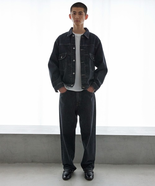 URBAN RESEARCH(アーバンリサーチ)の「new basic 13.5oz WIDE TAPERED PANTS(デニムパンツ・メンズ・ブラック/インディゴブルー・SMALL/MEDIUM/LARGE)」の5枚目の写真