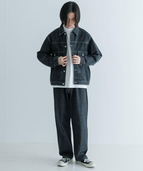 URBAN RESEARCH(アーバンリサーチ)の「new basic 13.5oz WIDE TAPERED PANTS(デニムパンツ・メンズ・ブラック/インディゴブルー・SMALL/MEDIUM/LARGE)」の8枚目の写真