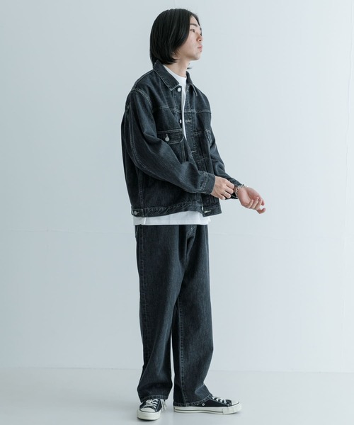 URBAN RESEARCH(アーバンリサーチ)の「new basic 13.5oz WIDE TAPERED PANTS(デニムパンツ・メンズ・ブラック/インディゴブルー・SMALL/MEDIUM/LARGE)」の9枚目の写真