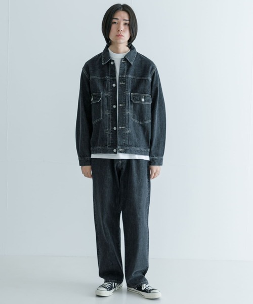 URBAN RESEARCH(アーバンリサーチ)の「new basic 13.5oz WIDE TAPERED PANTS(デニムパンツ・メンズ・ブラック/インディゴブルー・SMALL/MEDIUM/LARGE)」の10枚目の写真
