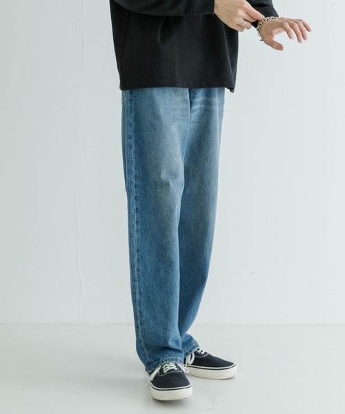 URBAN RESEARCH(アーバンリサーチ)の「new basic 13.5oz WIDE TAPERED PANTS(デニムパンツ・メンズ・ブラック/インディゴブルー・SMALL/MEDIUM/LARGE)」の13枚目の写真