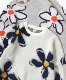 Lazar | Allover Jacquard Knit/オーバーサイズ 総柄 ジャガードニット/セーター/レディース メンズ(ニット/セーター)