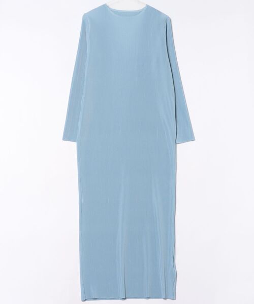 wee9s(ウィークス)の「【セルフカット可能】daily daily super stretch crew neck pleats one piece / デイリーデイリースーパーストレッチクルーネックプリーツワンピース(ワンピース・レディース・アッシュグレー/スカイブルー/ブラック/レッド/ネイビー/ボルドー/アイボリー/ダークグリーン/ブルー/ライトブルー・FREE/LONG)」の12枚目の写真