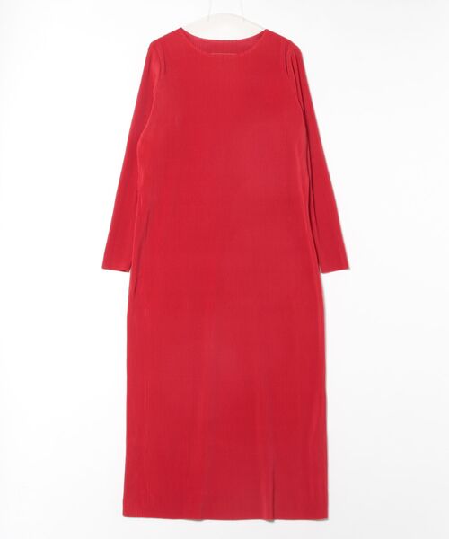wee9s(ウィークス)の「【セルフカット可能】daily daily super stretch crew neck pleats one piece / デイリーデイリースーパーストレッチクルーネックプリーツワンピース(ワンピース・レディース・アッシュグレー/スカイブルー/ブラック/レッド/ネイビー/ボルドー/アイボリー/ダークグリーン/ブルー/ライトブルー・FREE/LONG)」の11枚目の写真